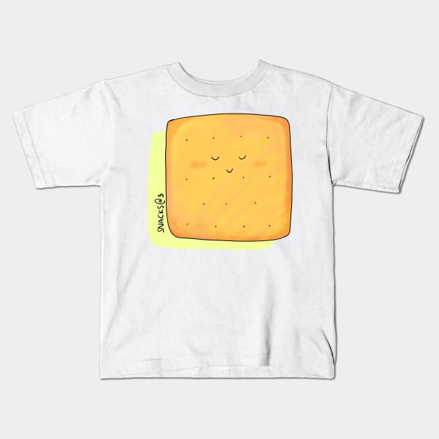 The square tea biscuit Kids T-Shirt by Snacks At 3